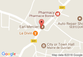 Plan de localisation de Calvez Ronan