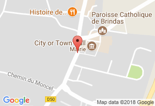 Plan de localisation de Brindas Pressing