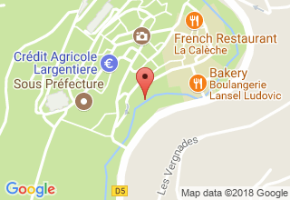 Plan de localisation de Hôpital Local Intercommunal Rocher Largentière