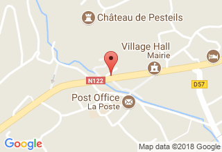 Plan de localisation de Teulade Mestries Annik